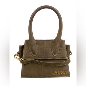 Jacquemus: Le Chiquito Embossed Suede Handle Bag